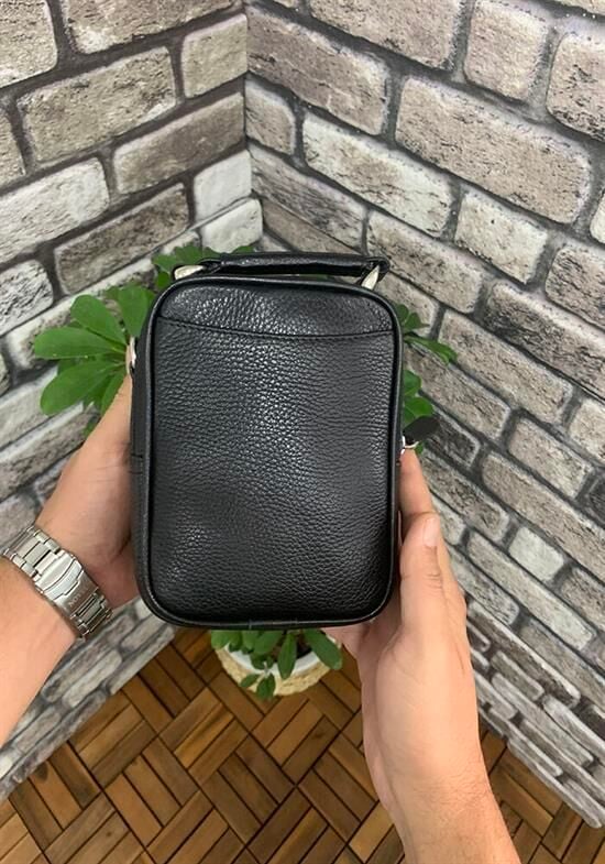 Guard Mini Siyah Deri El Çantası