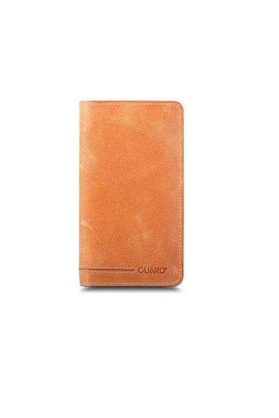 Guard Plus Telefon Girişli Antik Sarı Deri Unisex Cüzdan