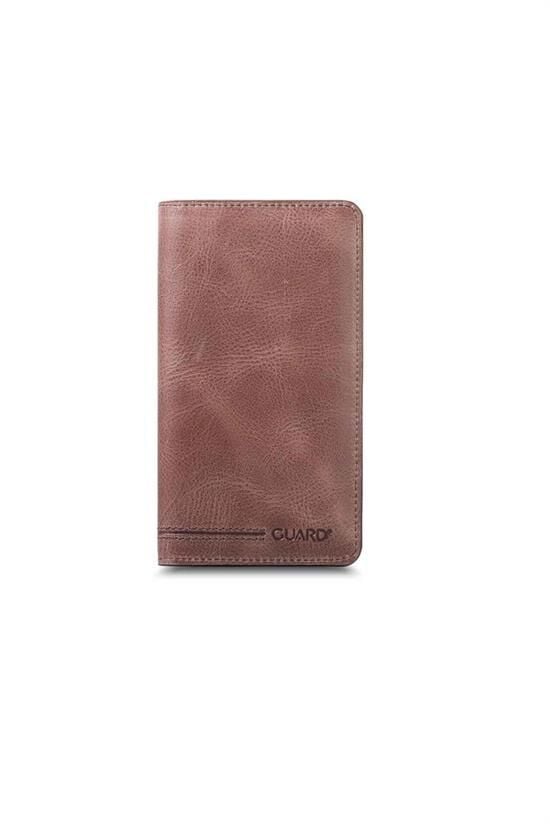 Guard Plus Telefon Girişli Antik Kahverengi Deri Unisex Cüzdan