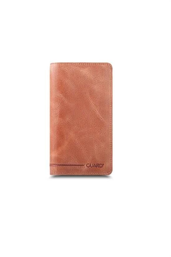 Guard Plus Telefon Girişli Antik Taba Deri Unisex Cüzdan