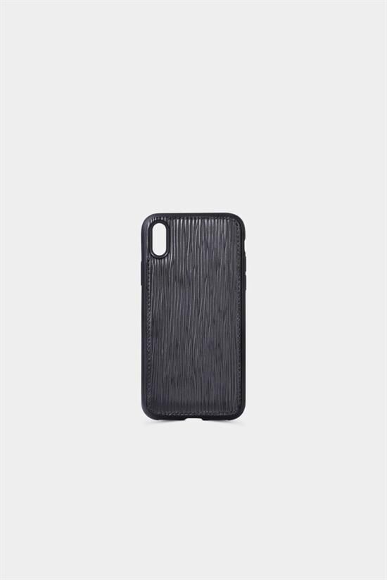 Guard Yol Baskılı Siyah Deri iPhone X / XS Kılıfı