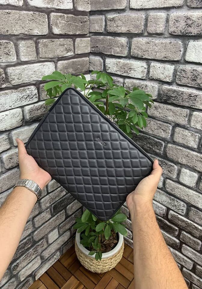 Guard Antrasit Capitone Clutch Çanta