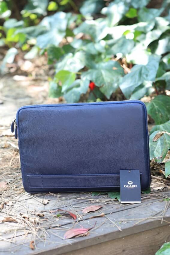 Guard Lacivert Deri Clutch Çanta