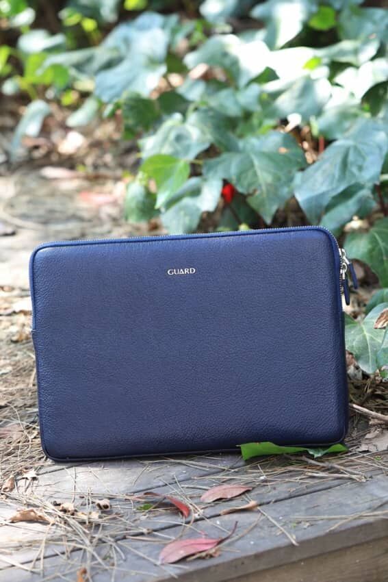 Guard Lacivert Deri Clutch Çanta