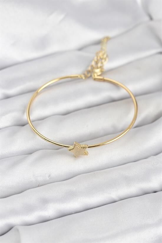 Yıldız Model Gold Renk Kadın Bileklik