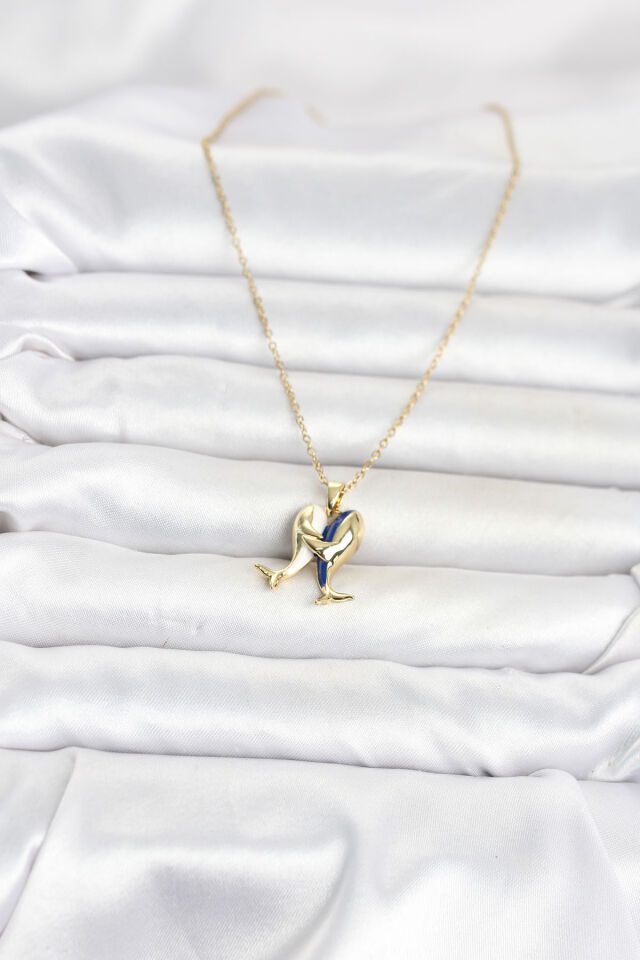 316L Çelik Zincir Gold Renk Dolphin Model Kadın Kolye