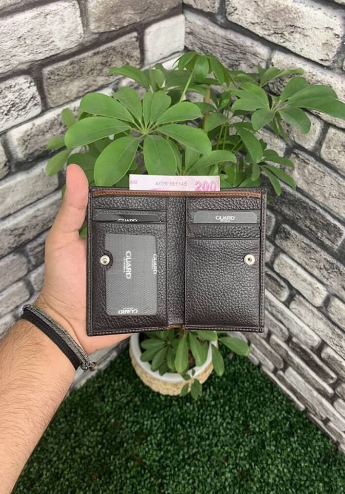 Guard Taba-Kahve Çıtçıtlı Deri Cüzdan