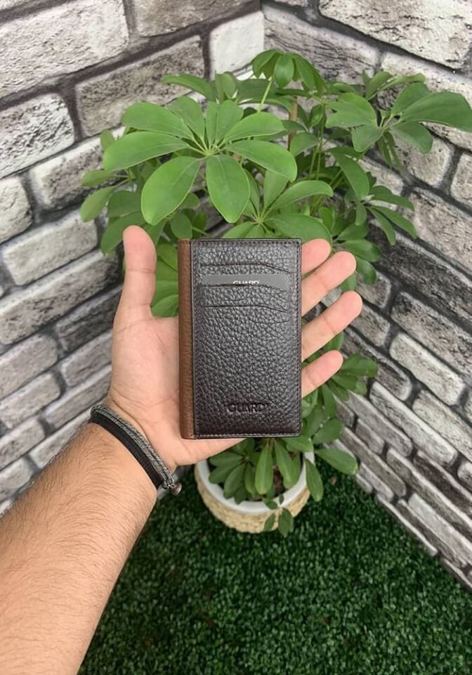 Guard Taba-Kahve Çıtçıtlı Deri Cüzdan