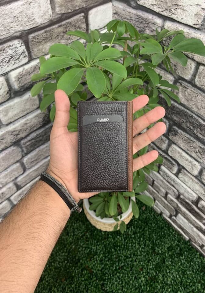 Guard Taba-Kahve Çıtçıtlı Deri Cüzdan
