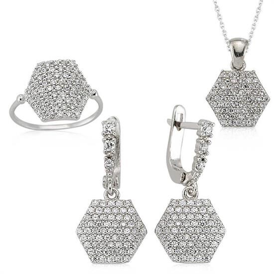 Gümüş Altıgen Bayan Set