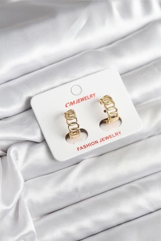 14K Gold Renk Kaplama Samanyolu Model CM Kadın Küpe