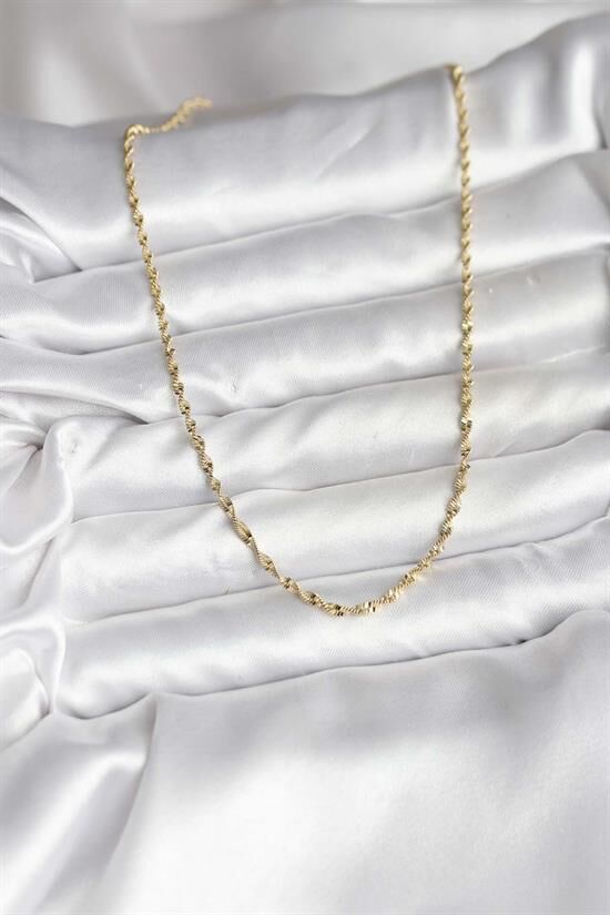 14K Gold Renk Kaplama Burgu Model CM Kadın Kolye