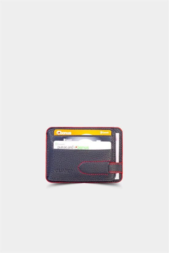 Guard Mat kırmızı Kırmızı Dikişli  Deri Kartlık