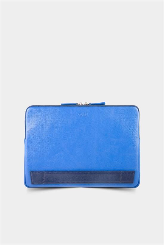 Guard Mavi Deri Clutch Çanta