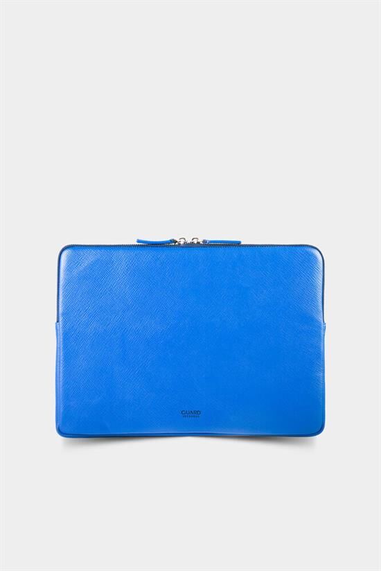 Guard Mavi Deri Clutch Çanta
