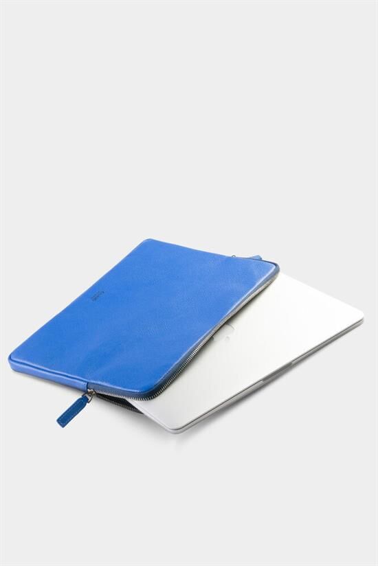 Guard Mavi Deri Clutch Çanta