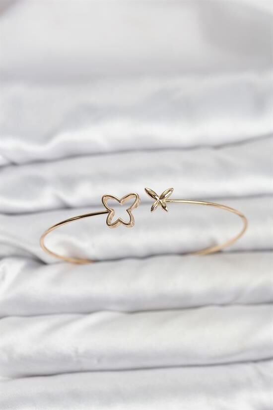 Kelebek Model Gold Renk Bileklik