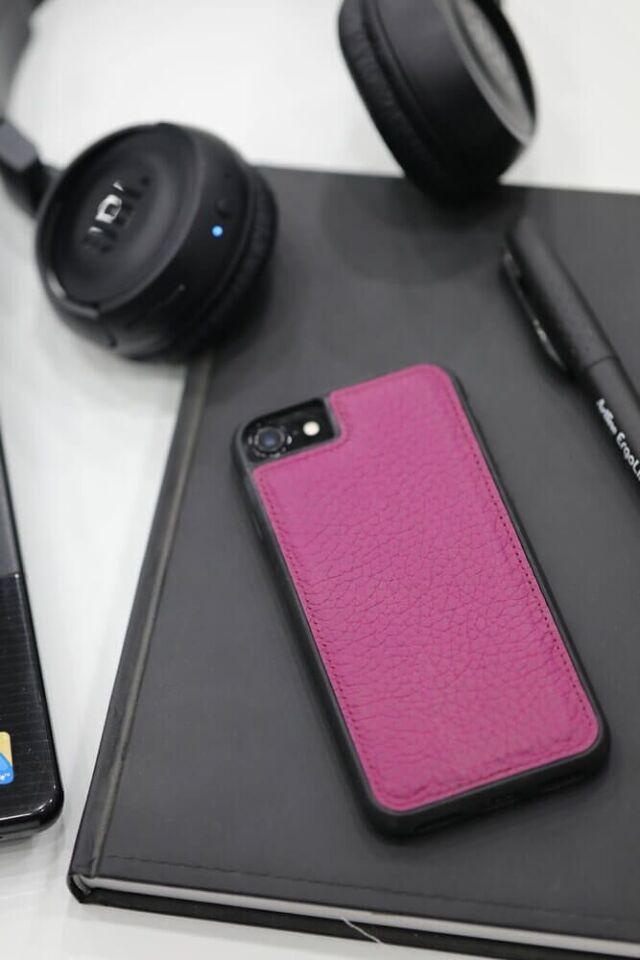 Guard iPhone 6 / 6s / 7 için  Gül Kurusu Deri Telefon Kılıfı