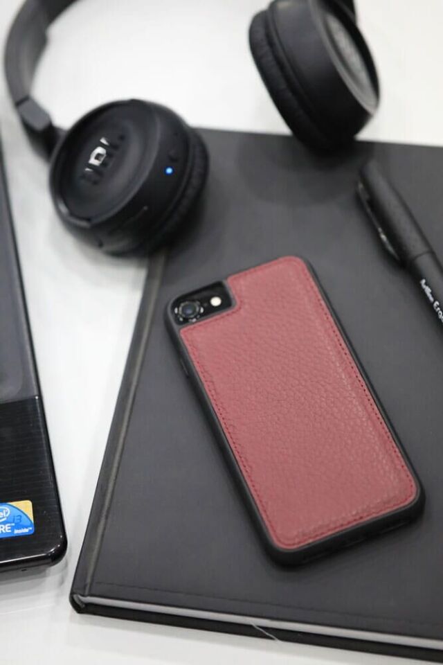 Guard iPhone 6 / 6s / 7 için Bordo Deri Telefon Kılıfı