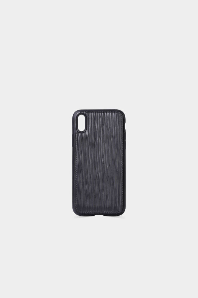 Guard Yol Baskılı Siyah Deri iPhone X / XS Kılıfı