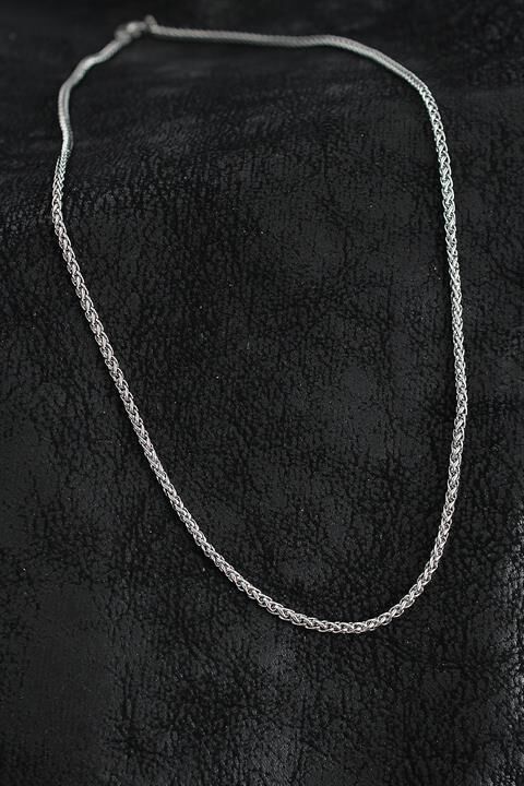 316L Çelik Örgü Zincir Model Gümüş Renk Erkek Kolye
