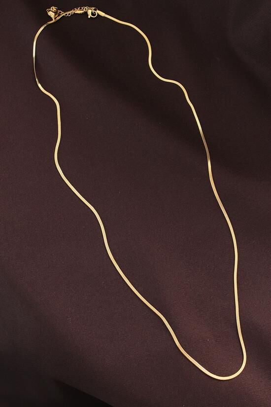 Çelik Gold Renk 60 cm İnce İtalyan Zincir Kolye
