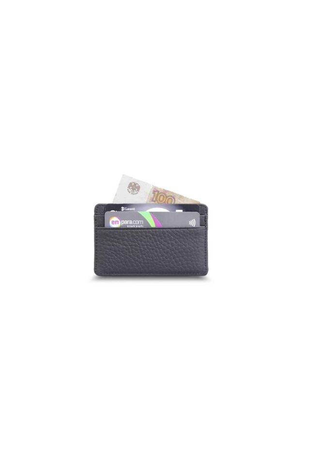 Guard Ultra İnce Unisex Siyah Minimal Deri Kartlık