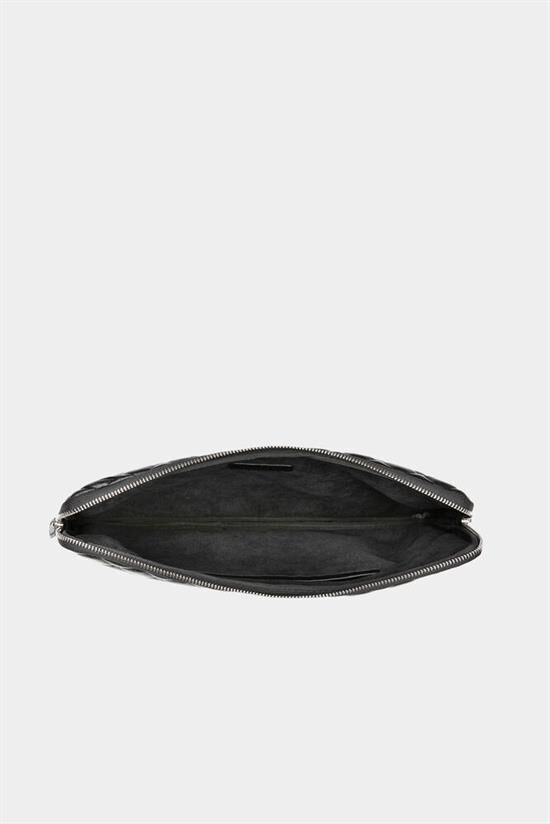 Guard Bordo Capitone Clutch Çanta
