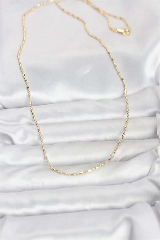 CM 14K Gold Renk Zincirli 60 cm Kadın Kolye