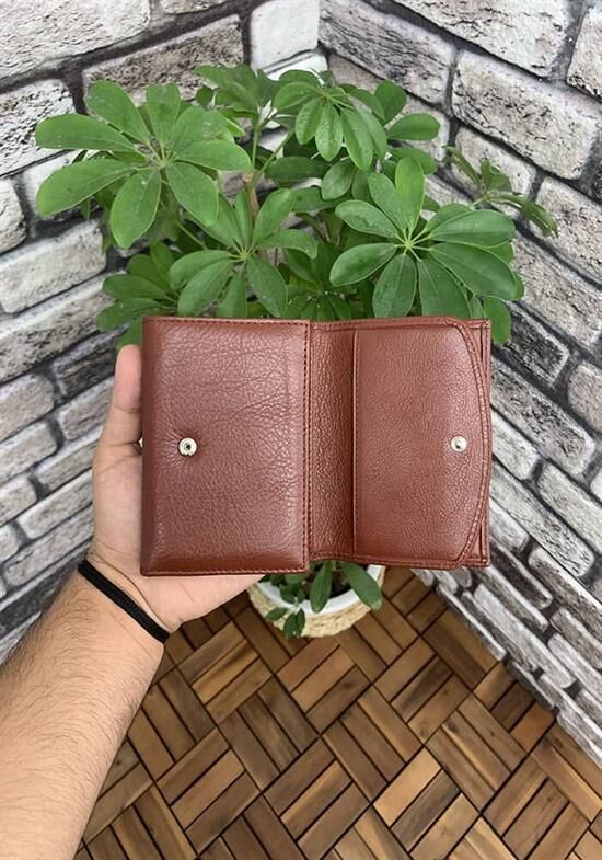 Guard Çok Bölmeli Taba Şık Deri Bayan Cüzdanı