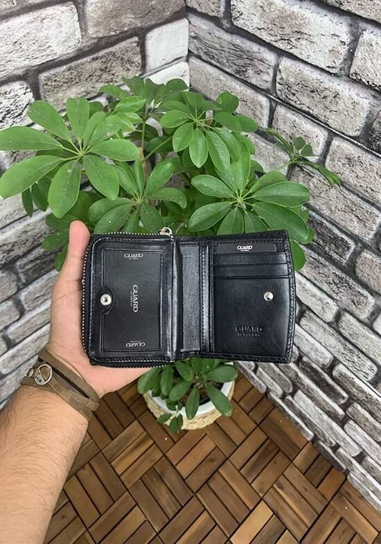 Guard Piton Baskı Siyah Kadın Cüzdan