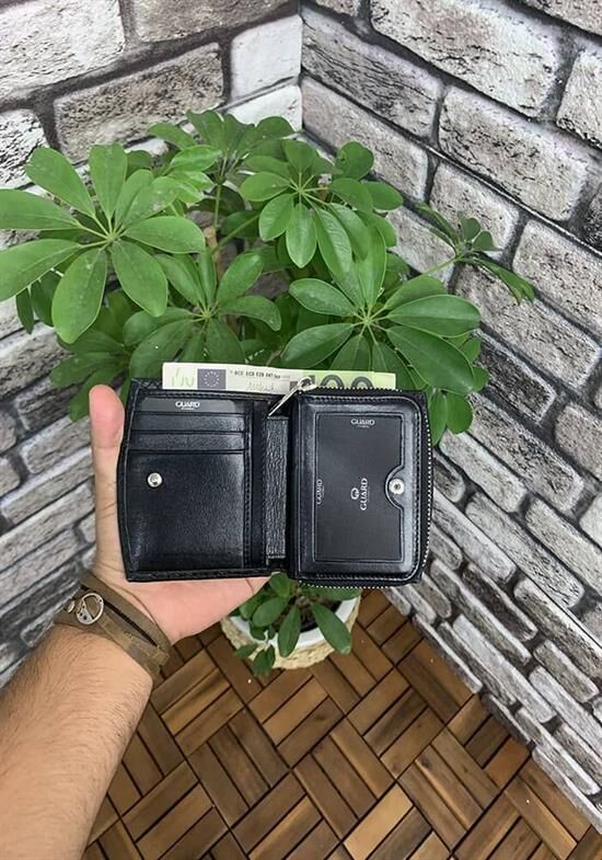 Guard Piton Baskı Siyah Kadın Cüzdan