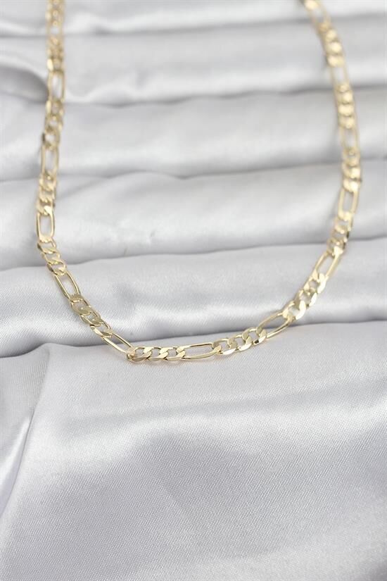CM 14K Gold Renk Kuşgözü Zincir Model 60 cm Kadın Kolye