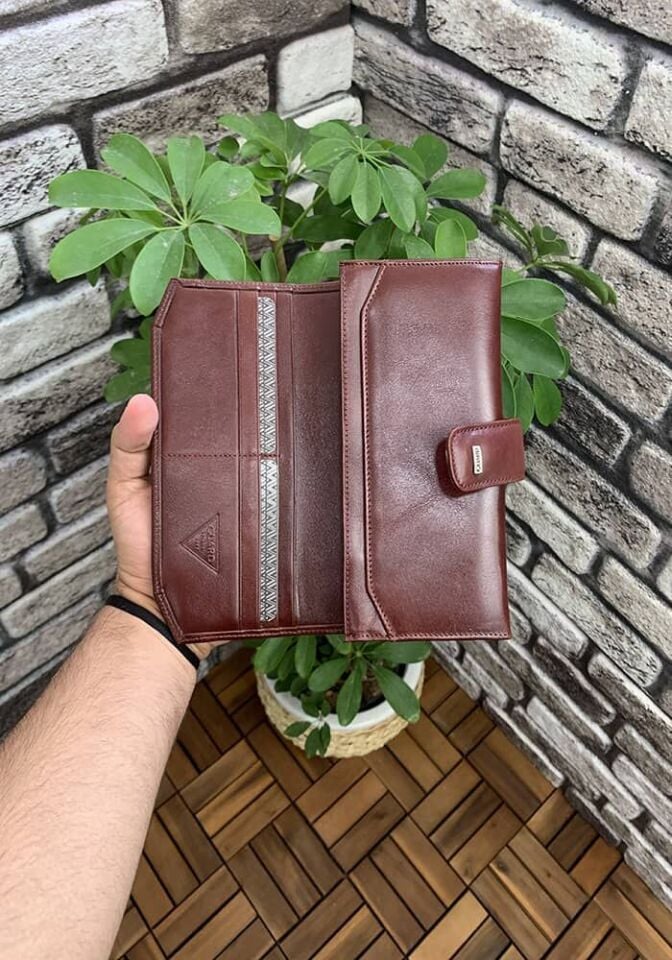 Guard Bordo Patlı Deri Kadın Cüzdanı
