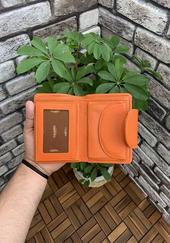 Guard Turuncu Deri Bayan Cüzdan