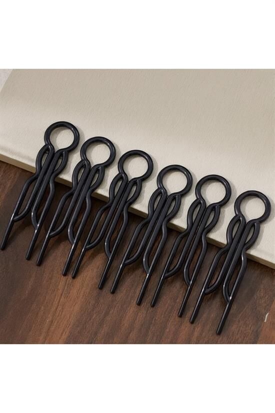 Kadın Siyah Hair Pin Saç Topuz Çubukları 10 Adet