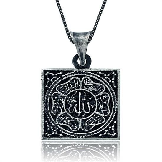 Gümüş Allah Yazılı Kolye