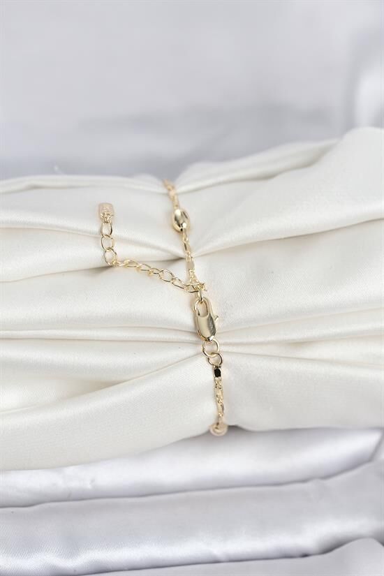 CM 14K Gold Renk Damla Topçuk Model Kadın Bileklik