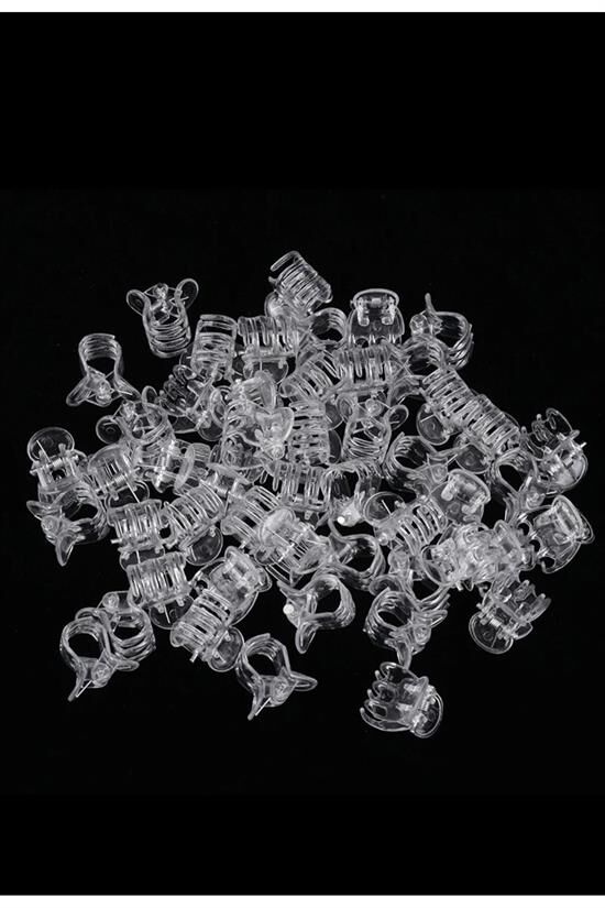 Kadın Şeffaf 1.5 cm Minik Toka Seti 12 Adet