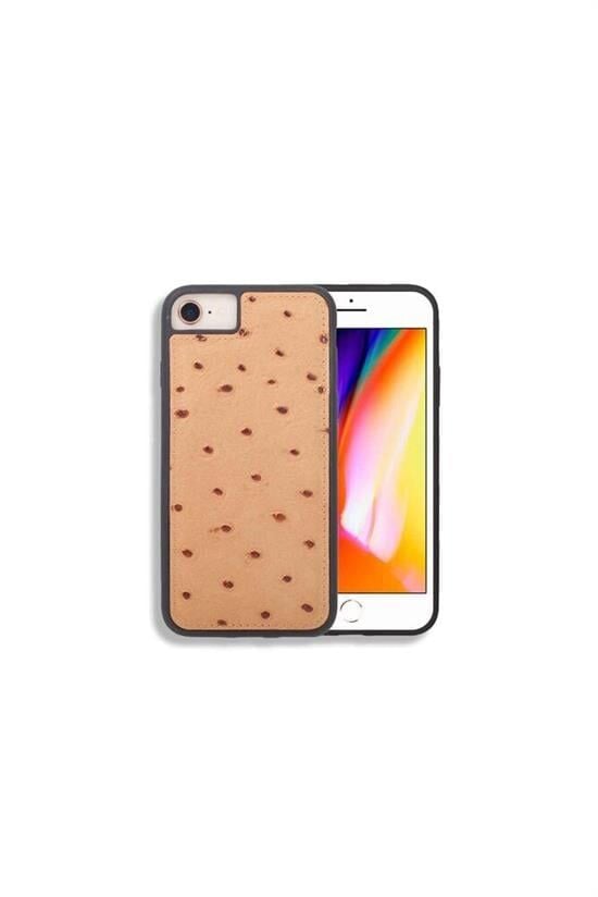 Guard iPhone 6 / 6s / 7 için  Taba Deve Kuşu Model Deri Telefon Kılıfı