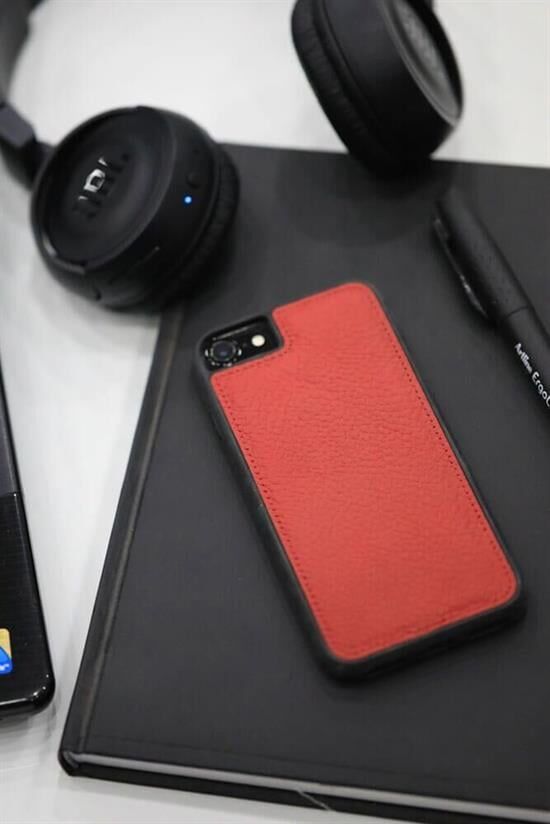 Guard iPhone 6 / 6s / 7 için Kırmızı Deri Telefon Kılıfı