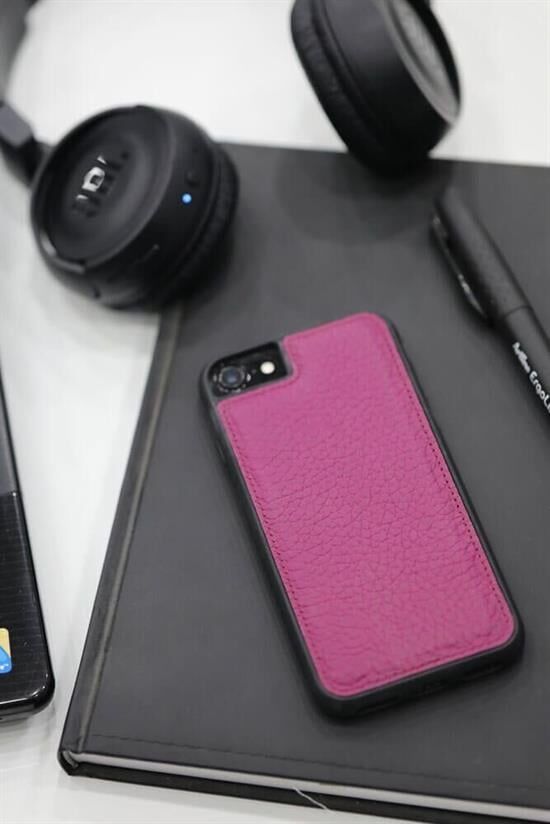 Guard iPhone 6 / 6s / 7 için  Gül Kurusu Deri Telefon Kılıfı