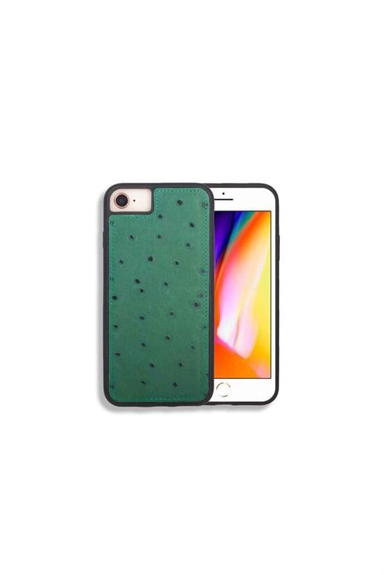 Guard iPhone 6 / 6s / 7 için  Yeşil Deve Kuşu Model Deri Telefon Kılıfı