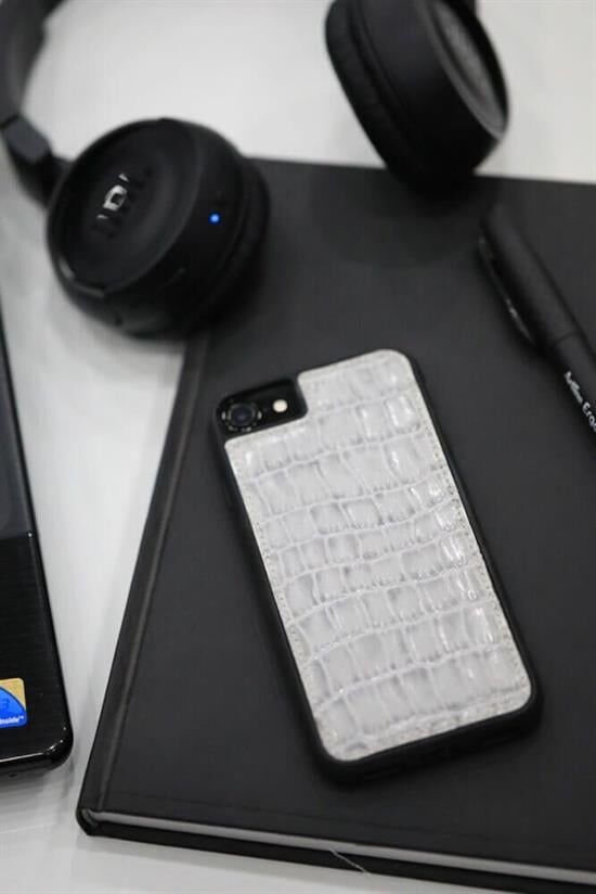 Guard iPhone 6 / 6s / 7 için  Gri Croco Model Deri Telefon Kılıfı