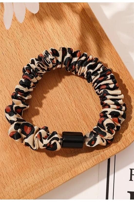 Kadın 2'Li Leopar Büzgülü Toka Seti