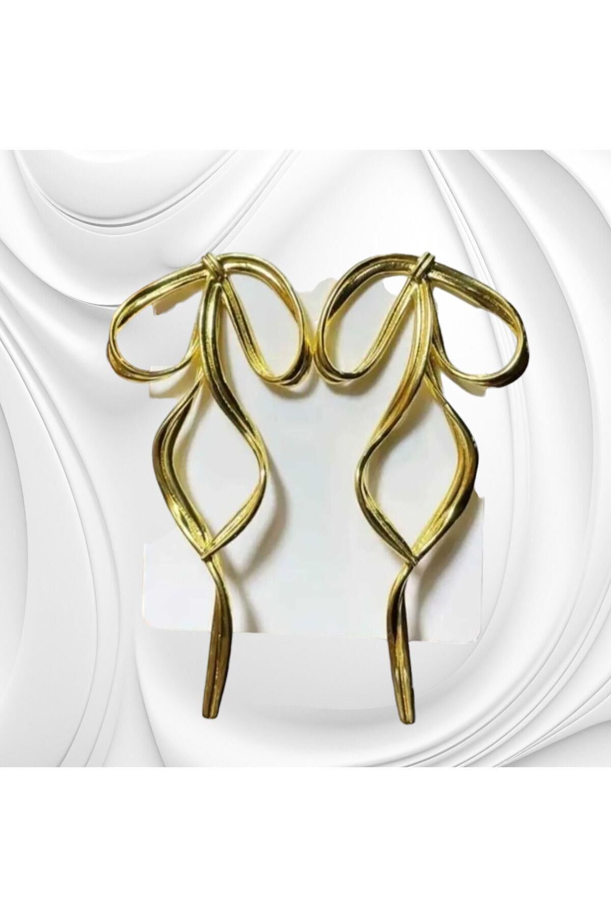 Fiyonk Küpe 5.00 Cm Altın