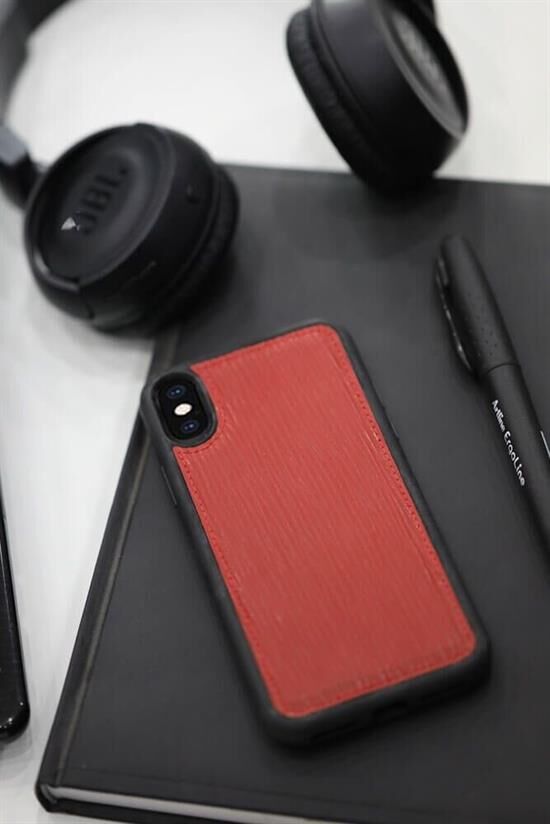 Guard Kırmızı Deri iPhone X / XS Kılıfı