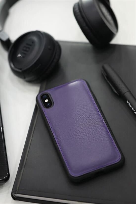 Guard Mor Saffiano Deri iPhone X / XS Kılıfı