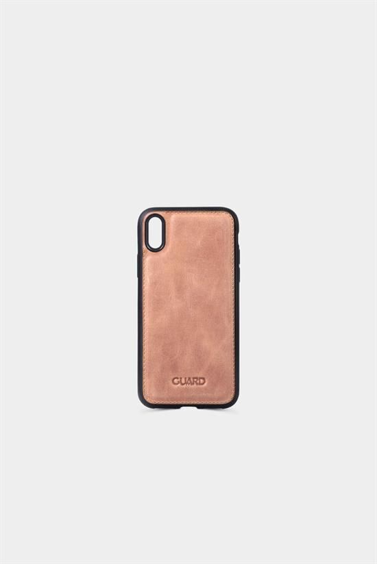 Guard Antik Deri Kahverengi iPhone XS Max Telefon Kılıfı