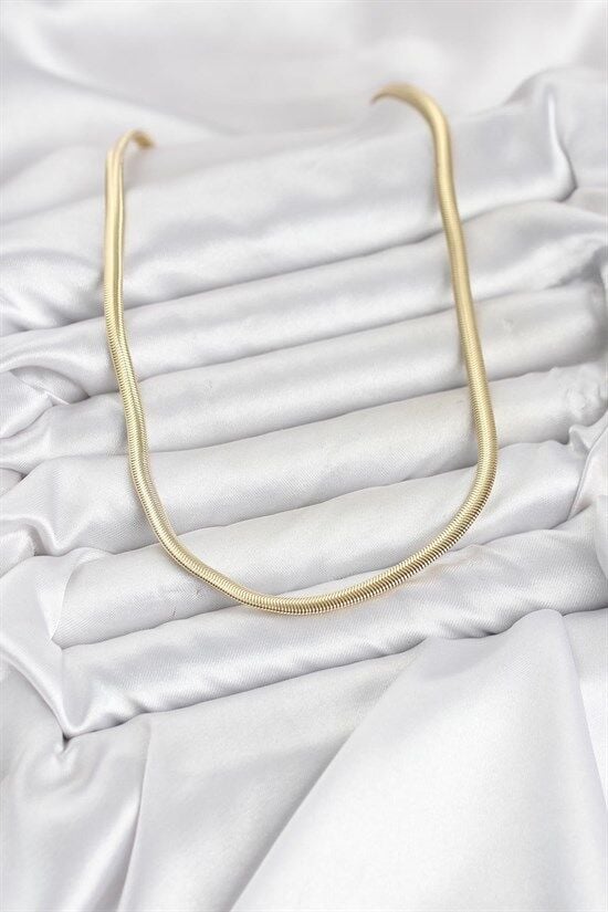 CM Yassı Yılan Zincir Model 60 cm Kadın Kolye